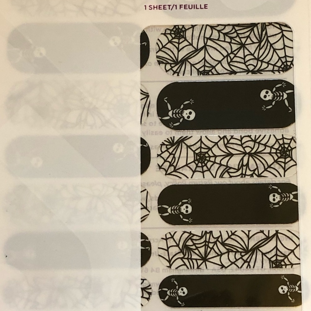 🦊 3 for $15 COPY - Jamberry Nail Wraps - Dem Bones Full Set
